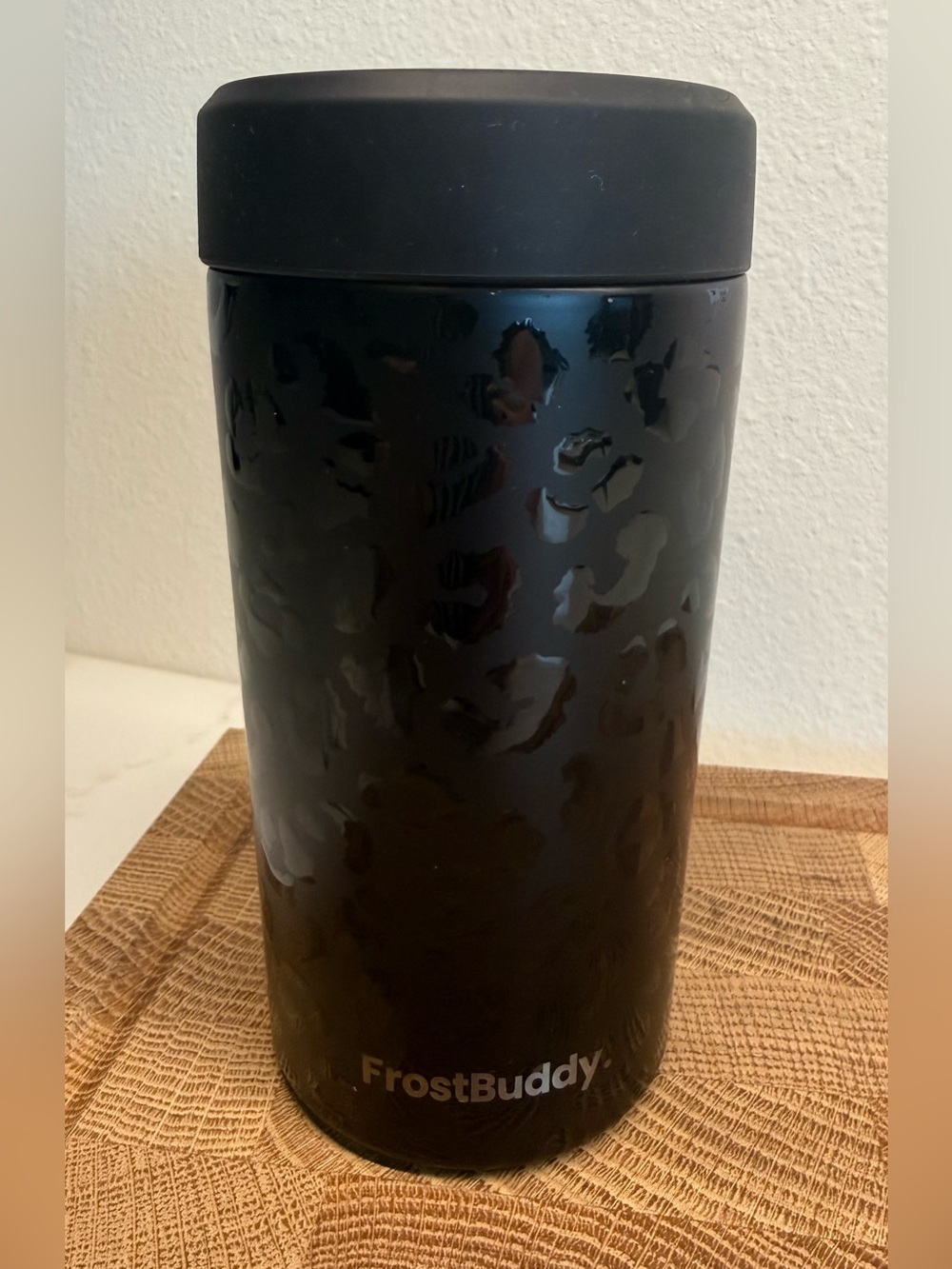 FrostBuddy Universal Buddy Can Cooler Black Leopard Print